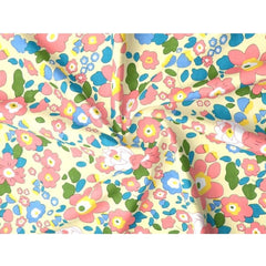 सामान्य कॉटन ब्लेंड फ्लोरल प्रिंटेड डबल बेडशीट और 2 पिलो कवर (पीला)