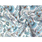 Generic Cotton Blend Floral Printed Double Bedsheet with 2 Pillow Covers (White)