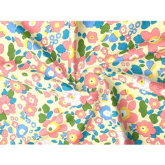 सामान्य कॉटन ब्लेंड फ्लोरल प्रिंटेड सिंगल बेडशीट और 1 पिलो कवर (पीला)