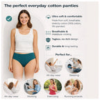 Generic Pack of_6 Women's Cotton Solid Hipster Panty (Multicolor)