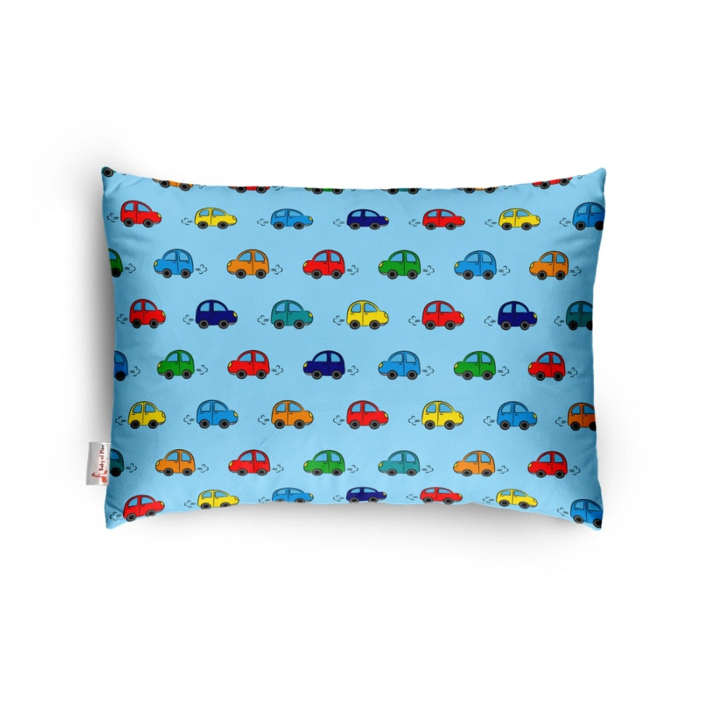 1 से 5 वर्ष की आयु के बच्चों के लिए सामान्य सॉफ्ट प्लश प्रिंटेड बेबी पिलो (आसमानी नीला)