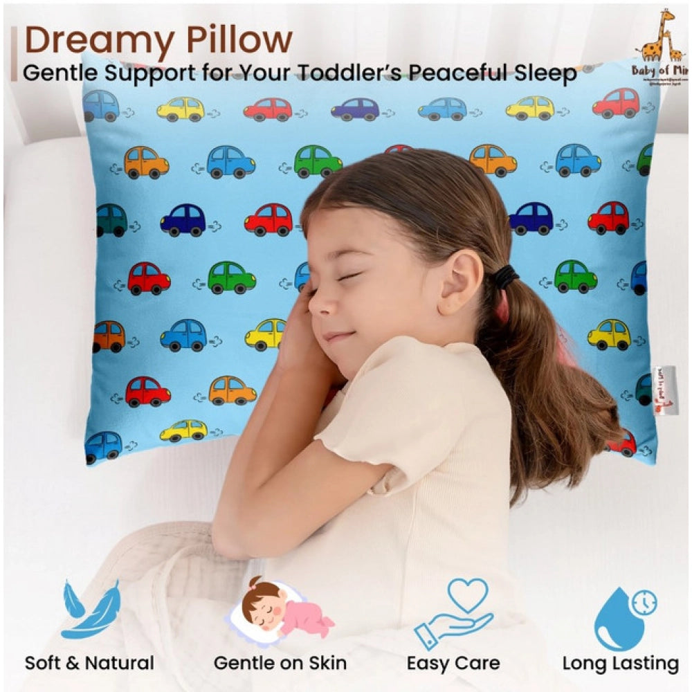 Generic Soft Plush Printed Baby Infant Pillow for Kids Age 1 To 5 Years (Sky Blue)