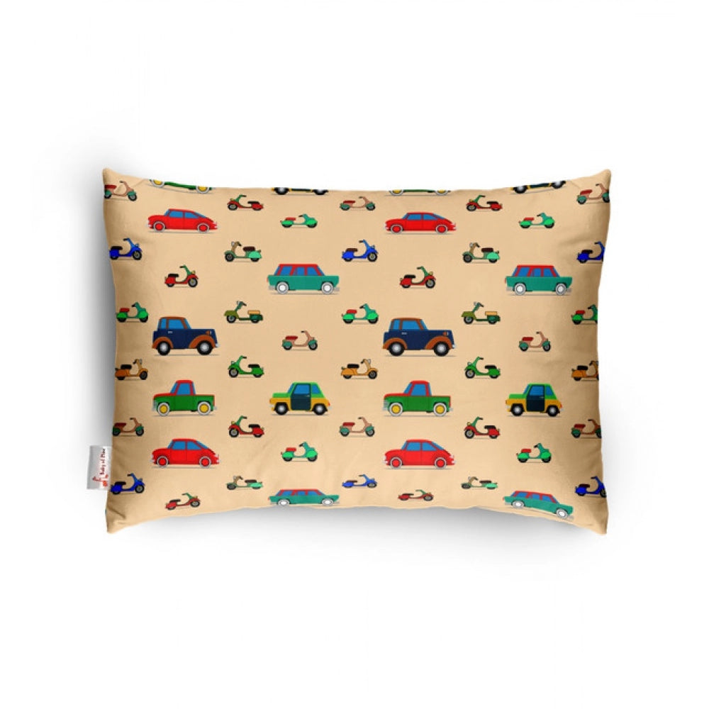 1 से 5 वर्ष की आयु के बच्चों के लिए सामान्य सॉफ्ट प्लश प्रिंटेड बेबी पिलो (बेज)