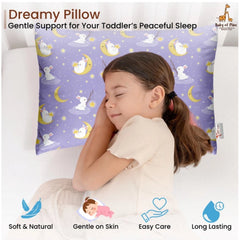 1 से 5 वर्ष की आयु के बच्चों के लिए सामान्य मुलायम प्लश प्रिंटेड शिशु तकिया (बैंगनी)