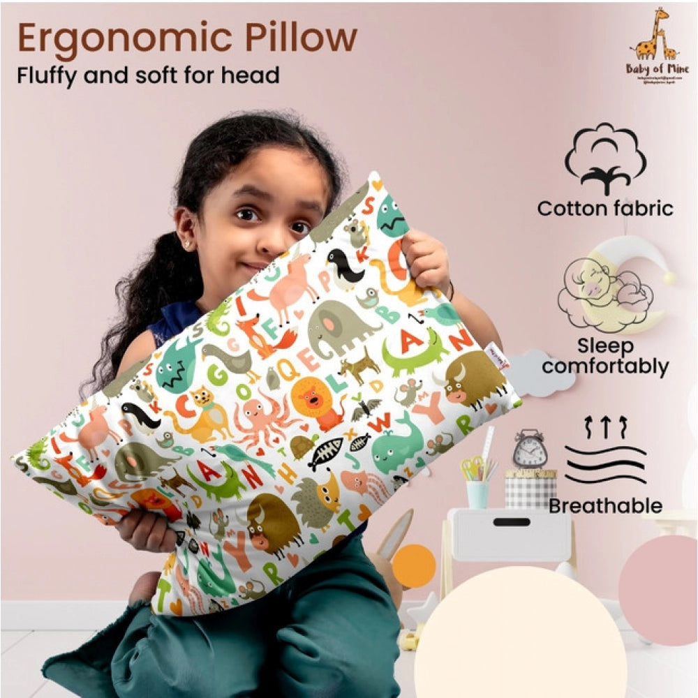 Generic Soft Plush Printed Baby Infant Pillow for Kids Age 1 To 5 Years (Multicolor)