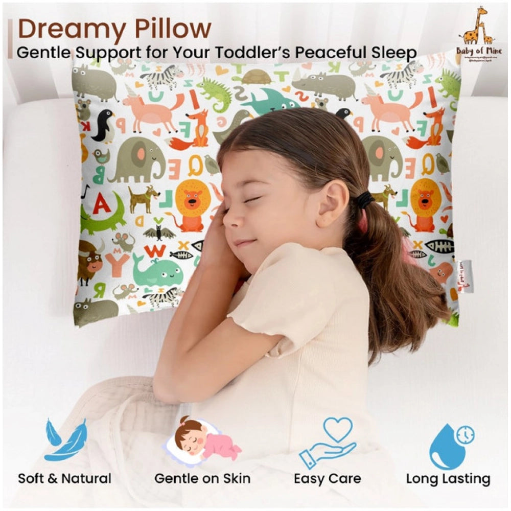 Generic Soft Plush Printed Baby Infant Pillow for Kids Age 1 To 5 Years (Multicolor)