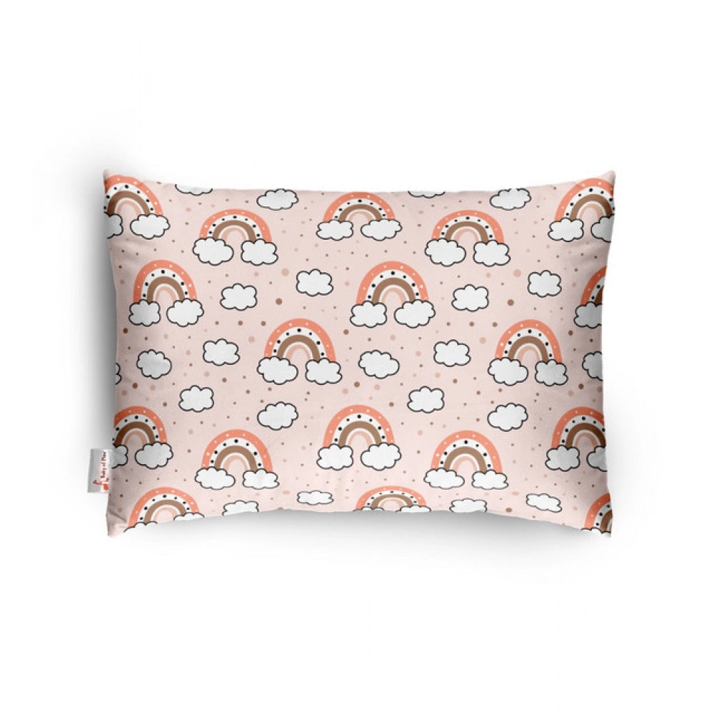 1 से 5 वर्ष की आयु के बच्चों के लिए सामान्य मुलायम प्लश प्रिंटेड शिशु तकिया (पीच रंग)