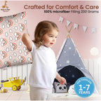 Generic Soft Plush Printed Baby Infant Pillow for Kids Age 1 To 5 Years (Peach)