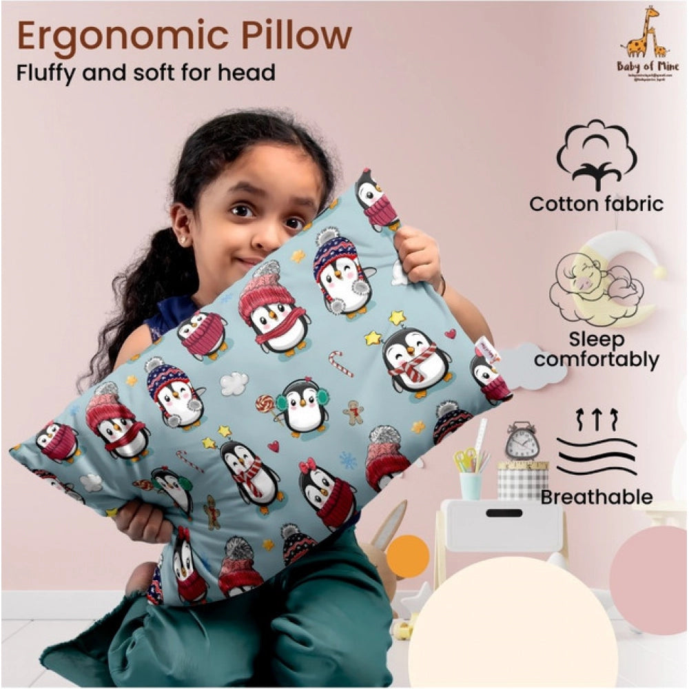 Generic Soft Plush Printed Baby Infant Pillow for Kids Age 1 To 5 Years (Grey)