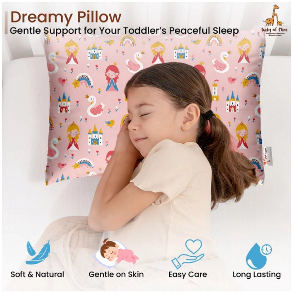 Generic Soft Plush Printed Baby Infant Pillow for Kids Age 1 To 5 Years (Pink)