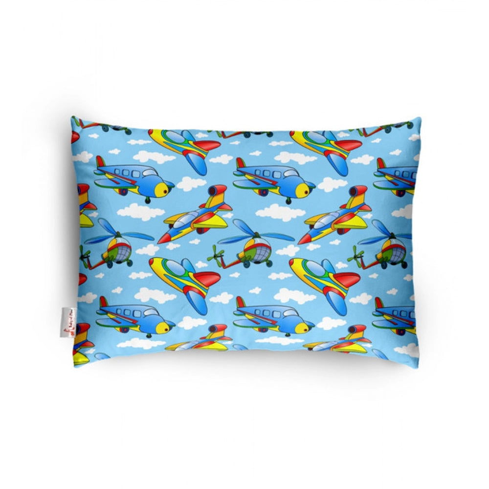 1 से 5 वर्ष की आयु के बच्चों के लिए सामान्य मुलायम प्लश प्रिंटेड शिशु तकिया (नीला)