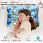 Generic Soft Plush Printed Baby Infant Pillow for Kids Age 1 To 5 Years (Blue)
