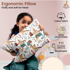 Generic Soft Plush Printed Baby Infant Pillow for Kids Age 1 To 5 Years (Multicolor)