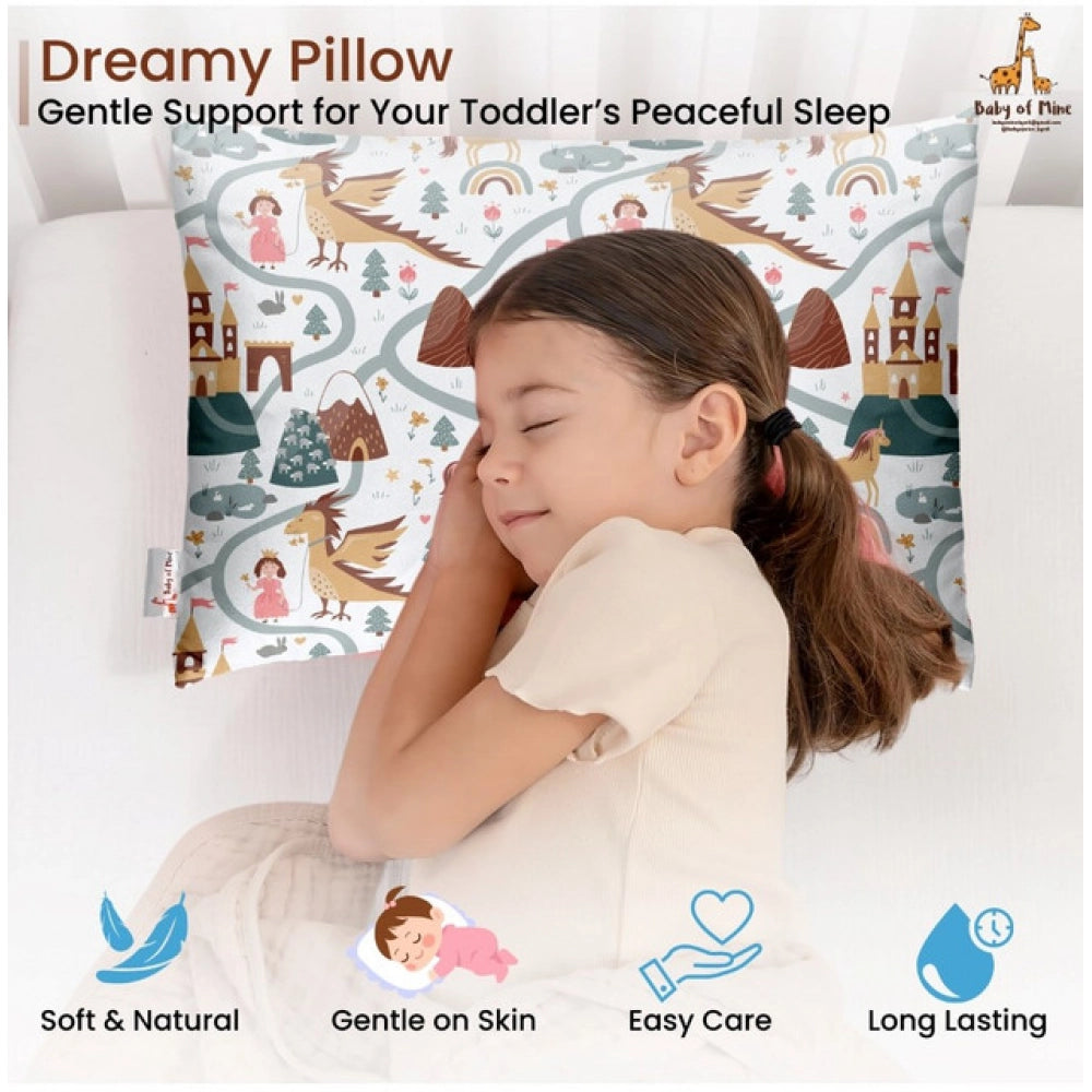 Generic Soft Plush Printed Baby Infant Pillow for Kids Age 1 To 5 Years (Multicolor)