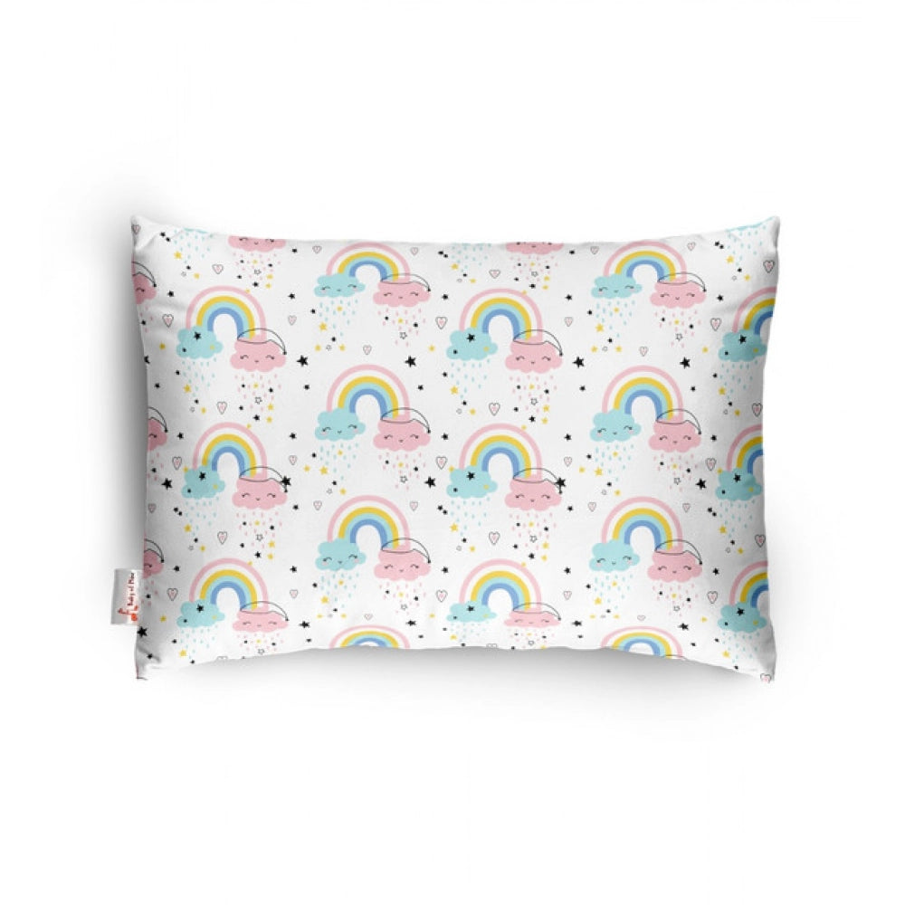 1 से 5 वर्ष की आयु के बच्चों के लिए सामान्य मुलायम प्लश प्रिंटेड शिशु तकिया (सफेद)