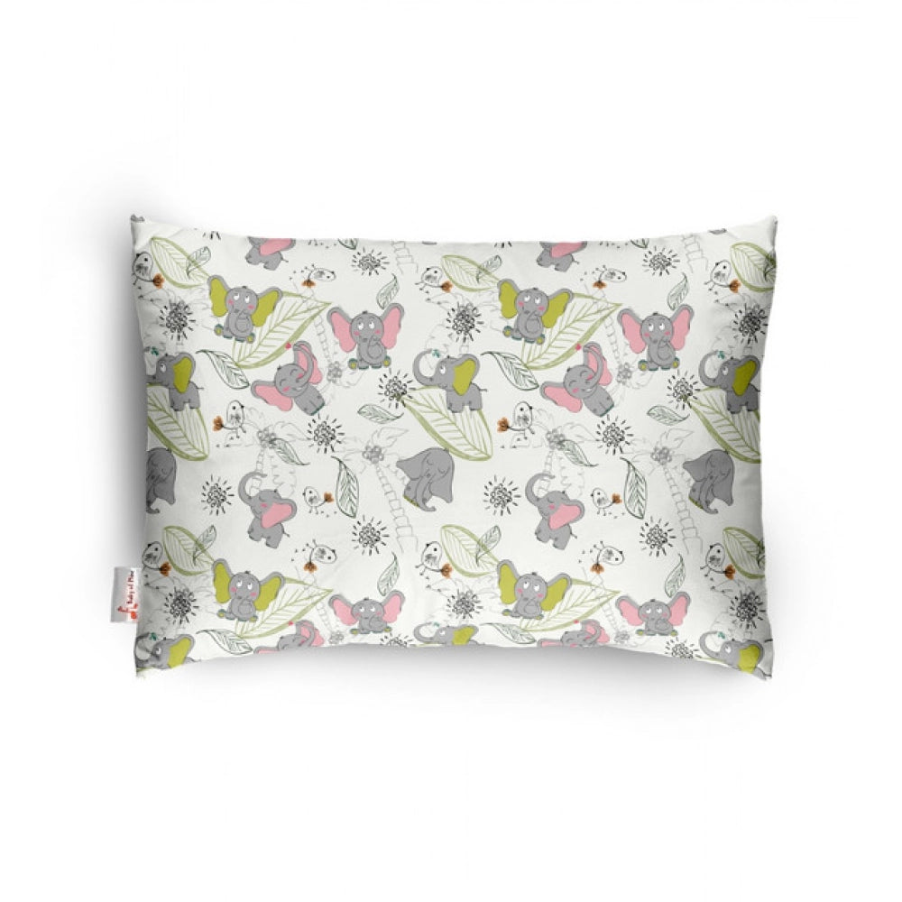 Generic Soft Plush Printed Baby Infant Pillow for Kids Age 1 To 5 Years (Off White)