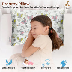 1 से 5 वर्ष की आयु के बच्चों के लिए सामान्य सॉफ्ट प्लश प्रिंटेड बेबी पिलो (ऑफ व्हाइट)