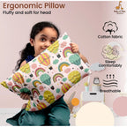 Generic Soft Plush Printed Baby Infant Pillow for Kids Age 1 To 5 Years (Multicolor)