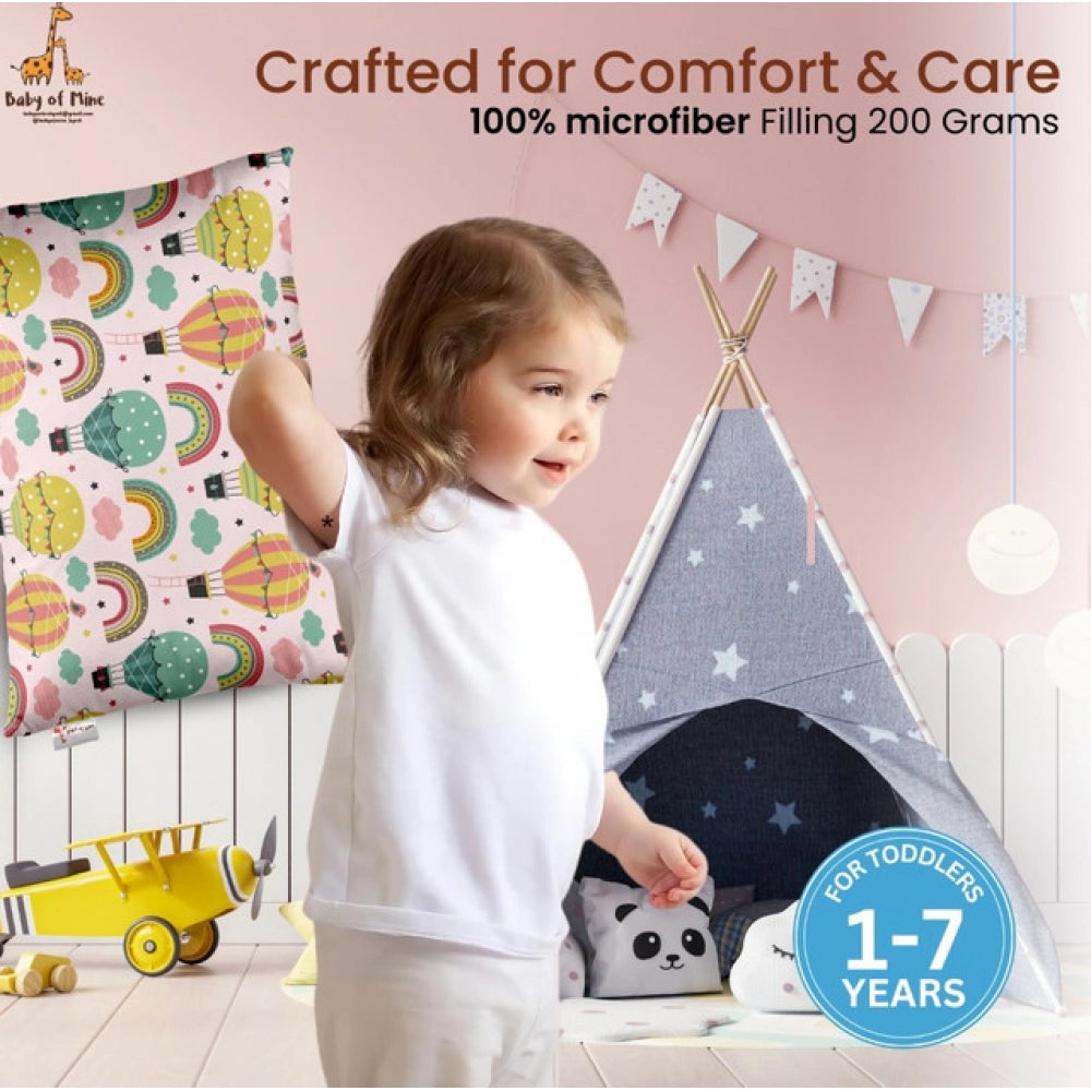 Generic Soft Plush Printed Baby Infant Pillow for Kids Age 1 To 5 Years (Multicolor)