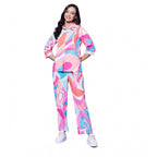 Generic Women's Polyester Printed 3-4th Sleeve Co-Ord Set (Multicolor)