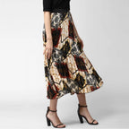Generic Women's Satin Pleated Elasticated Skirt (Multicolor)