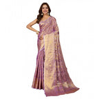 Generic Women's Jacquard Saree With Unstitched Blouse 5.5MtrÂ (Multicolor)