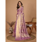 Generic Women's Jacquard Saree With Unstitched Blouse 5.5MtrÂ (Multicolor)