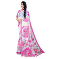  Women's Georgette Floral Printed Saree With Unstitched Blouse 5.5MtrÂ (Pink)
