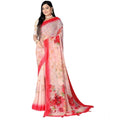  Women's Georgette Floral Printed Saree With Unstitched Blouse 5.5MtrÂ (Red)