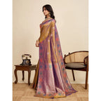 Generic Women's Faux_Banarasi_Silk Woven Saree With Unstitched Blouse 5.5MtrÂ (Mustard)