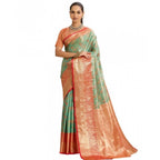Generic Women's Faux_Banarasi_Silk Woven Saree With Unstitched Blouse 5.5MtrÂ (Green)