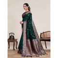  Women's Jacquard Woven Saree With Unstitched Blouse 5.5MtrÂ (Green)