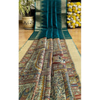 Generic Women's Tussar Silk Madhubani Saree With Unstitched Blouse 5.5MtrÂ (Rama)