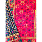 Generic Women's Patola Silk Meena And Zari Woven Saree With Unstitched Blouse 5.5MtrÂ (Green)