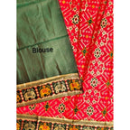 Generic Women's Patola Silk Meena And Zari Woven Saree With Unstitched Blouse 5.5MtrÂ (Red)