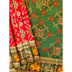 Generic Women's Patola Silk Meena And Zari Woven Saree With Unstitched Blouse 5.5MtrÂ (Red)
