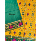 Generic Women's Patola Silk Meena And Zari Woven Saree With Unstitched Blouse 5.5MtrÂ (Yellow)