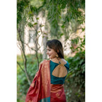 Generic Women's Katan_Silk Zari_Weaving Saree With Unstitched Blouse 5.5MtrÂ (Maroon)