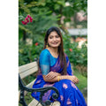  Women's Katan_Silk Zari_Weaving Saree With Unstitched Blouse 5.5MtrÂ (Royal_Blue)