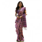 Generic Women's Faux_Tussar_Silk Abstract_Print Saree With Unstitched Blouse 5.5MtrÂ (Purple)