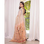 Generic Women's Blended_Cotton Woven_Motifs Saree With Unstitched Blouse 5.5MtrÂ (Peach)