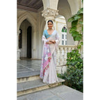 Generic Women's Blended_Cotton Floral Weaving Pattern Saree With Unstitched Blouse 5.5MtrÂ (Pink)