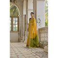  Women's Silk_Blend Ethnic Ikat Pattern Saree With Unstitched Blouse 5.5MtrÂ (Yellow)