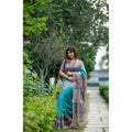  Women's Faux_Tussar Geometric_Print Saree With Unstitched Blouse 5.5MtrÂ (Rama_Green)