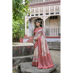 Generic Women's Faux_Tussar Floral Jal With Patola Print Saree With Unstitched Blouse 5.5MtrÂ (Maroon)
