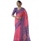 Generic Women's Faux_Tussar Ikat Saree With Unstitched Blouse 5.5MtrÂ (Peach)