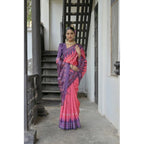 Generic Women's Faux_Tussar Ikat Saree With Unstitched Blouse 5.5MtrÂ (Peach)