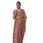 Generic Women's Faux_Tussar Ikat Saree With Unstitched Blouse 5.5MtrÂ (Rust)