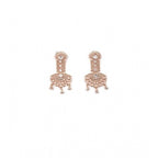 Generic Women's Brass Silver Plated Drop Earrings (White)