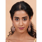 Generic Women's Brass Silver Plated Drop Earrings (White)